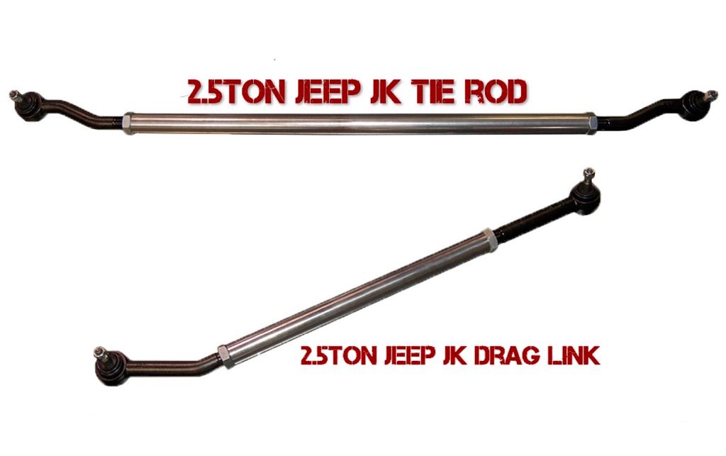 NEW! Fusion 4x4 JK 2.5 ton and 1 ton 7075 Aluminum Tie Rod and Drag
